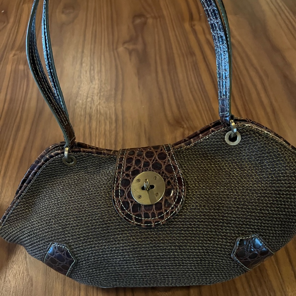 Eric Javits Brown Fabric Purse